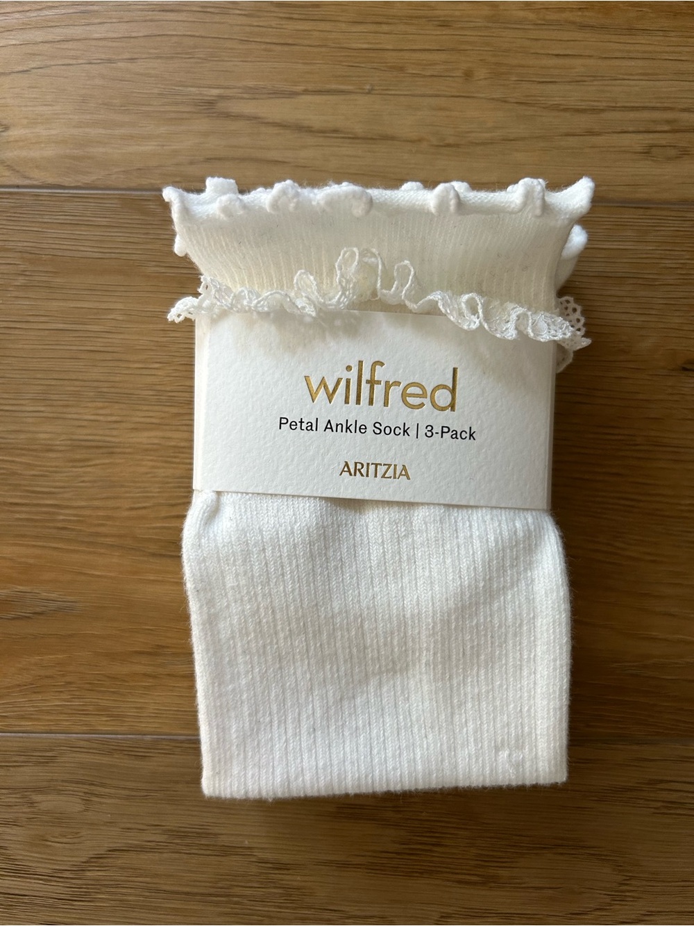 Wilfred Petal Ankle Socks - White (3-Pack)